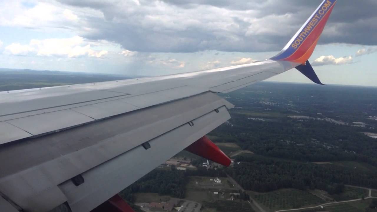 Southwest Airlines landing in Manchester New Hampshire YouTube