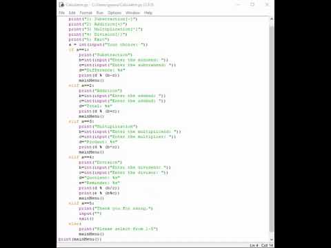 How to make a calculator on python.