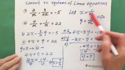 Algebra: Solving Systems of Linear Equations: By Substitution (2)