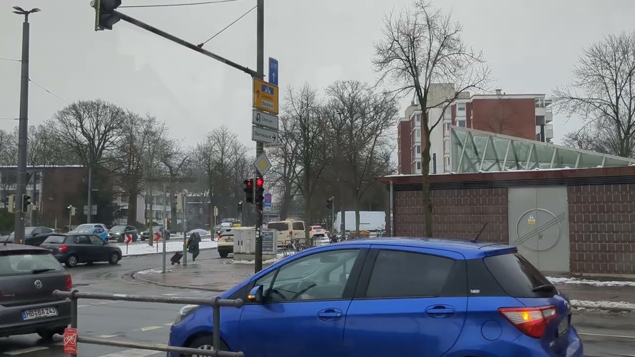 City Bus Ride in Winter | POV Passenger View  
