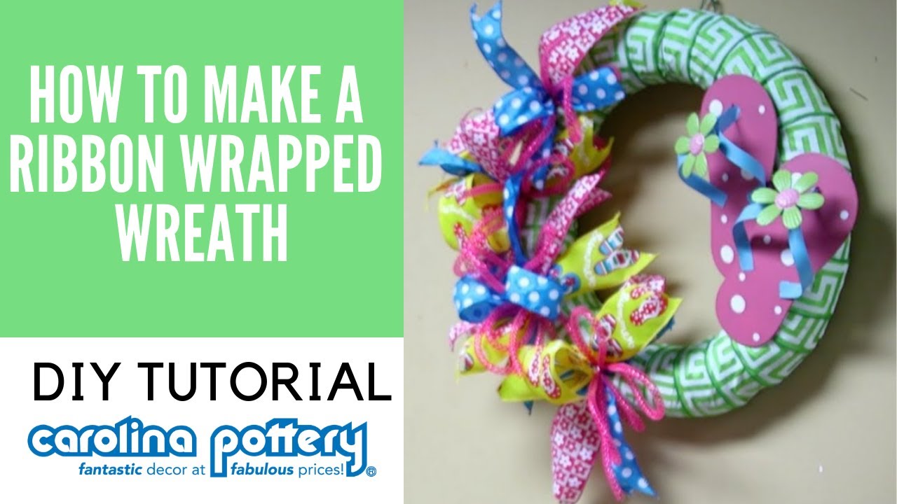 Summer Ribbon Wreath Carolina Pottery DIY Tutorial YouTube