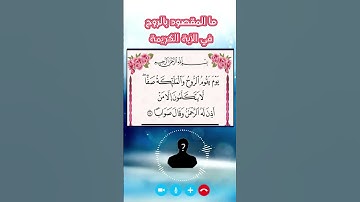 ما المقصود بالروح في  سورة النبأ الآية 38  #elmulquranعلم #اكسبلور #اكسبلور #دويتو #تيك_توك