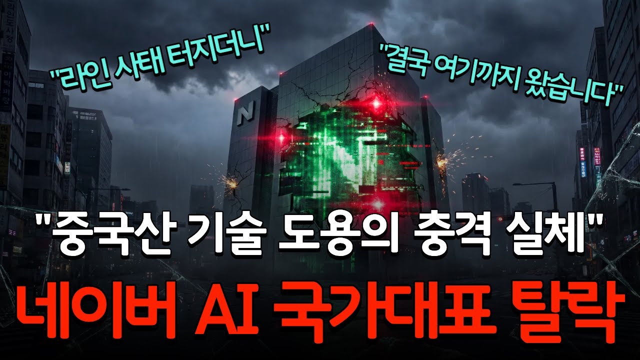 네이버 AI 국가대표 탈락 사태, 대한민국 안보가 위험하다 (껍데기만 국산인 현실)