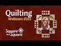 Quilting webinar  2 projects