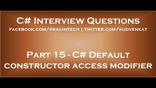 C# default constructor access modifier