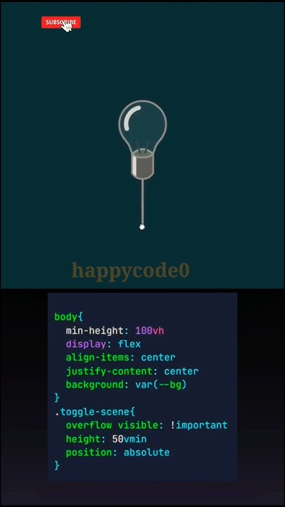 light bulb 💡 using #HTML #CSS #JavaScript ||| - YouTube