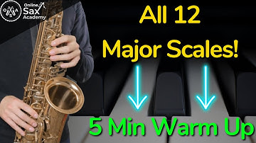 Learn All 12 Major Scales: 5 min Play Along Warm Up Exercise #78