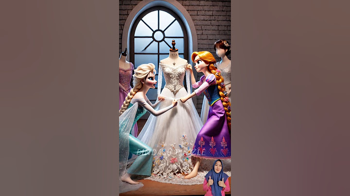 Princess ELSA & RAPUNZEL fight the dress❤️ #princess #disney #shorts