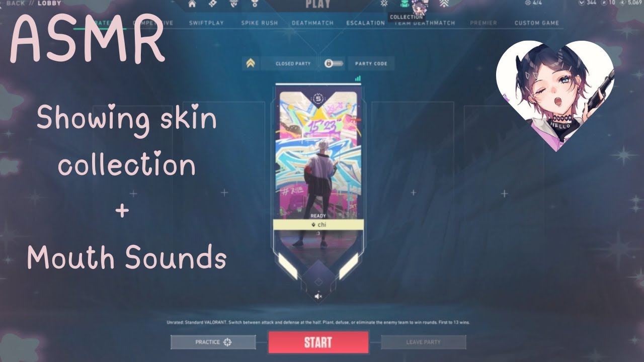 {ASMR Valorant} Yap Fest while I show you my skins + Mouth Sounds ⋆˚꩜｡