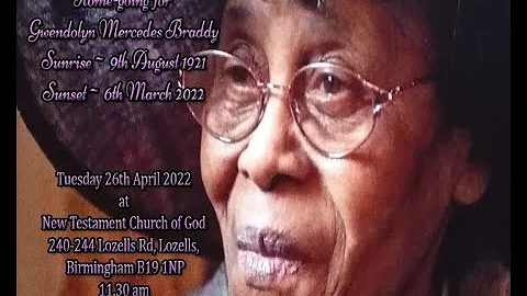 Home going Service for Gwendolyn Mercedes Braddy