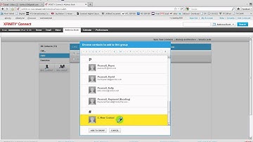 Create Group in Comcast.net Email