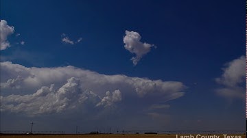 (Time lapse) Convective Initiation, Anton, Texas