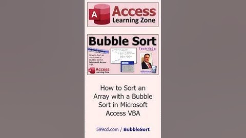 How to Sort an Array with a Bubble Sort in Microsoft Access VBA  #msaccess  #shorts
