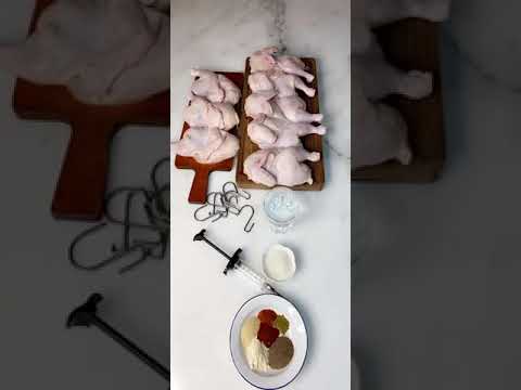 دجاج مدخن في برميل الشواء