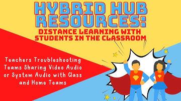 Teachers Troubleshooting Teams Sharing Video Audio or System Audio with Class and Home Teams