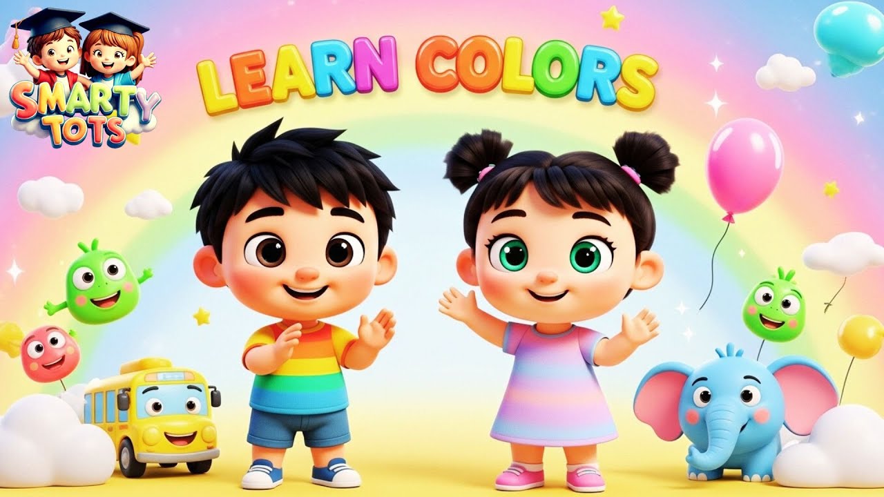 🎨 Learn Colors for Kids | Color Meets Objects Song 🌈 | Funny Toddler Cartoon | Toto & Lina