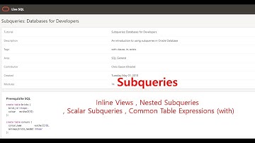 #5 [Oracle] Subqueries | 종류별 실습 -  Inline Views , Nested Subqueries , Scalar Subqueries