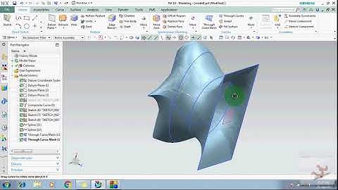 How to use through curve mesh in NX ?