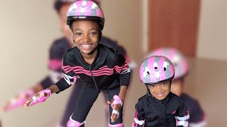 WALMART UNBOXING & LEARNING TO ROLLER SKATE FOR THE FIRST TIME‼️