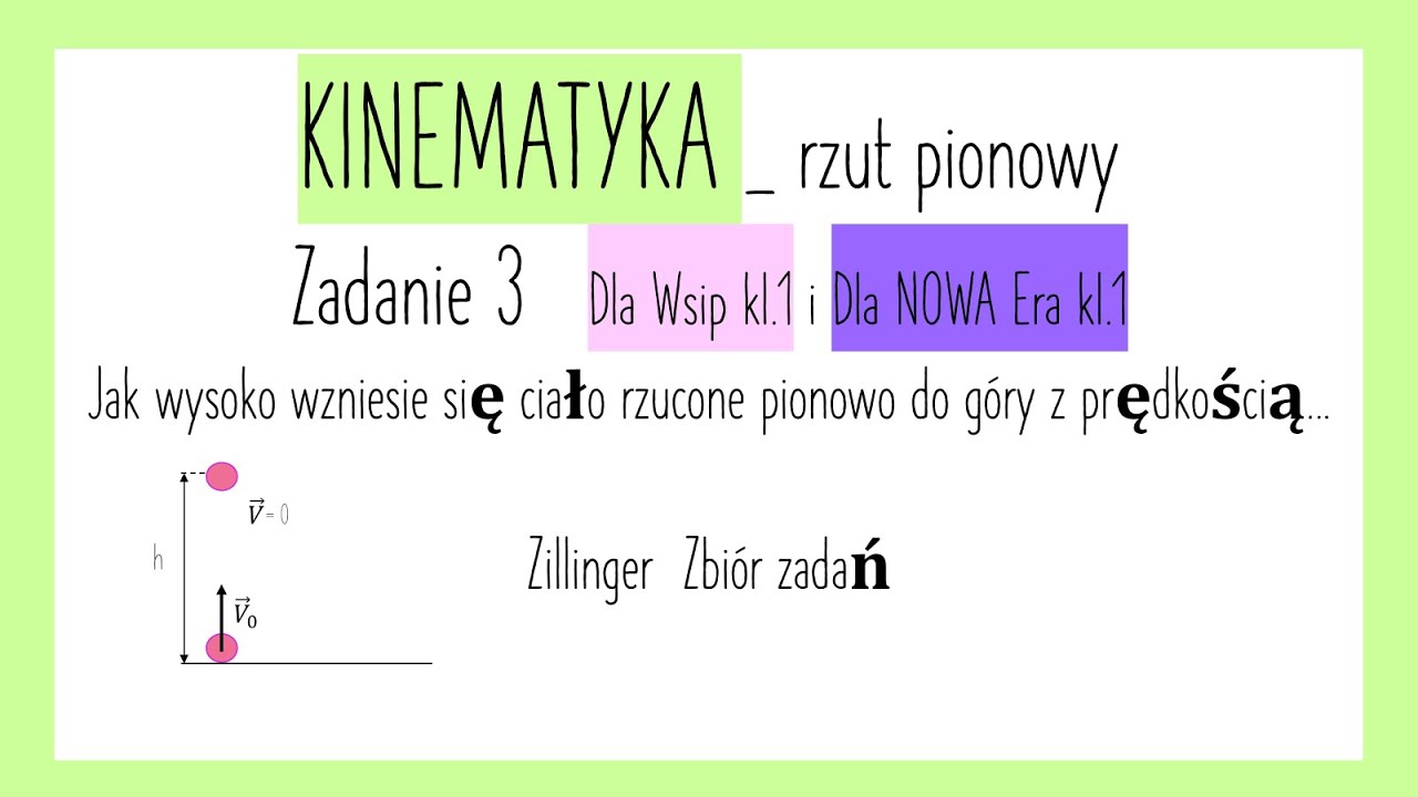 Rzut pionowy Zadanie 3 Dla Wsip i Nowa Era kl.1 - YouTube