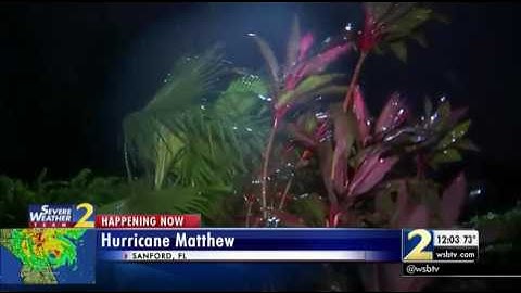 Hurricane Matthew knocks down trees, cuts power in Florida