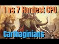 Age of empires  1 carthaginian vs 7 hardest cpu gameplay  random map mediterranean