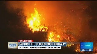 Brush fire shuts down part of Bush Highway