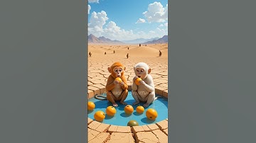 a monkey plant mango tree in desert✨ #ai #cartoon #aiart #animals #art