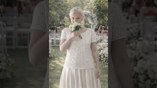 Bridal white sequins blouse  #knitting #sequins