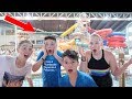 STAYING AT A HUGE HOTEL WITH THE BIGGEST WATERSLIDES! | BROCK AND BOSTON