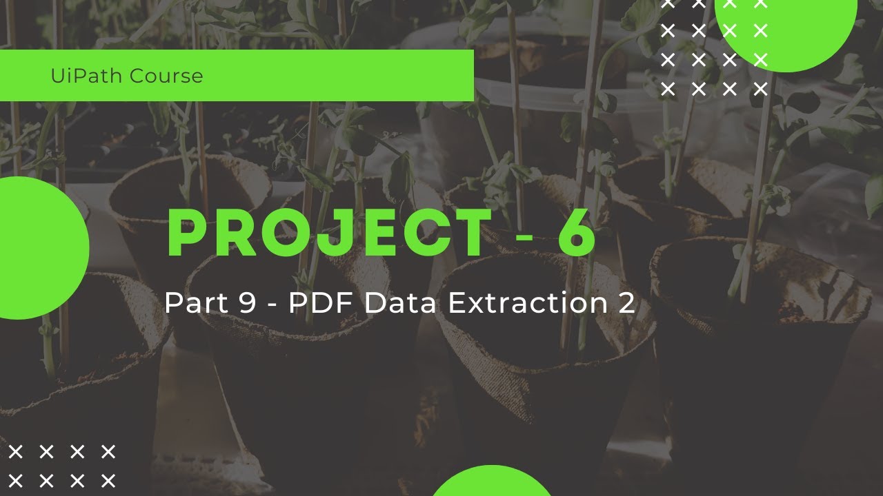 UiPath Project 6 - PDF Data Extraction 2 - Part 9 - YouTube