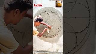 Amazing round plaster design on the 👍👌 wall#walldesign #plasterdesign .448X...#cementart NEXT: Home