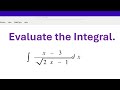 Integral of (x - 3)/sqrt(2x - 1)