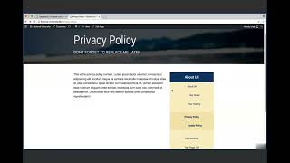 Menu of Child Page Links - WordPress Lesson 19