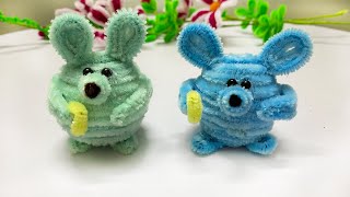 DIY  How to make cute mouse with pipe cleaner | Make cute animal with pipe cleaner