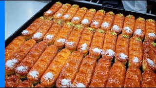 Wow Best Zaban Puff Pastry Confectionery  in Iran  Delicious yummy sweet cake  | Persian Sweets