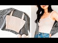 Simple crop top with ribbed hem  how to crochet a summer crop top diy tutorial  for the frills