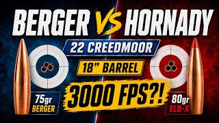 22 Creedmoor Load Testing | 75 Berger vs 80 Hornady ELDX