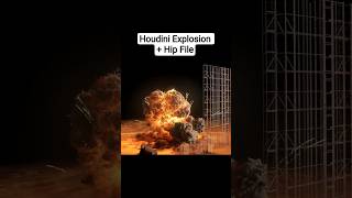 Realistic Explosion in Houdini 21 (Pyro + RBD Destruction) #explosion #houdinifx #vfx #simulation