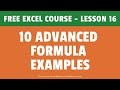 10 Advanced Excel Formula Examples | FREE Excel Course