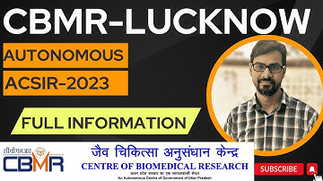 PhD admission 2023 in CBMR II Autonomous Institute II AcSIR-2023 II Direct Interview