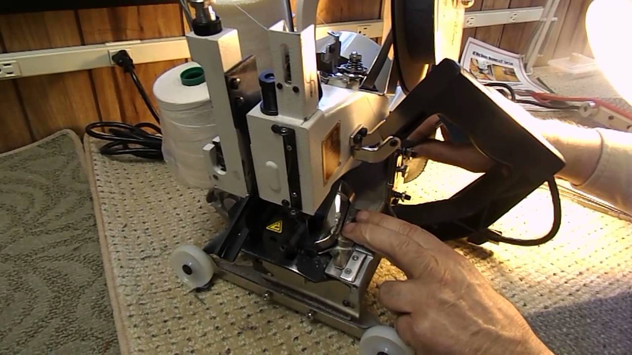 How To Apply Serge Tape With NC Bobbinless Carpet Binding Machine MIl2009 YouTube