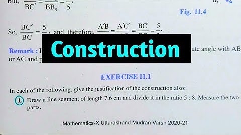Class 10 Exercise 11.1 NCERT solutions | Chapter 11 Construction | Question 1