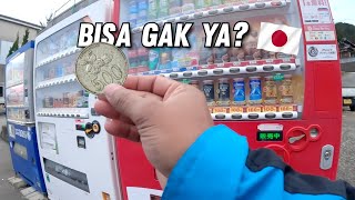 Pake 500 rupiah buat beli minuman di mesin penjual otomatis jepang