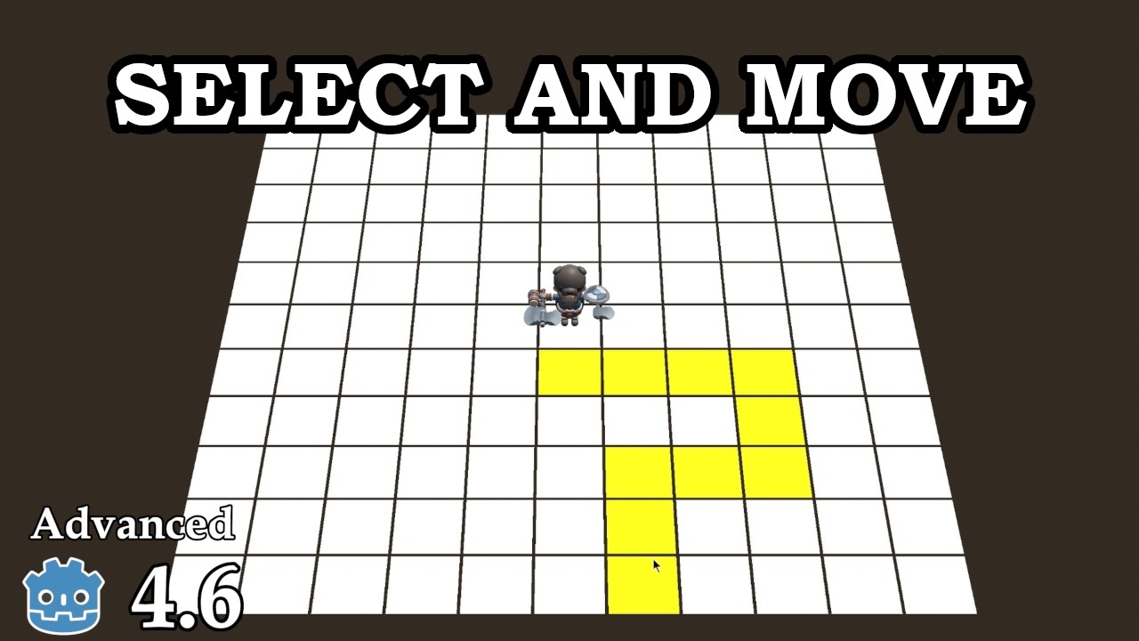 Movegrid How to select and move grid path - Learn Godot 4 3D - no talking - YouTube