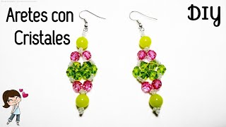 Aretes con Mostacillas y Cristales - Bisutería Fácil (Tutorial paso a paso)