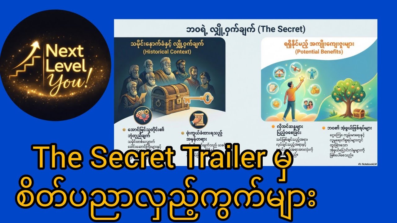 The Secret Documentary Trailer လျှို့ဝှက်ချက် - လူသားတို့၏ မဟာဘဝနိယာမ