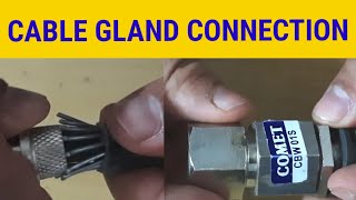 Electric Cable Gland connection. Double Compression Gland connection. How to Fix Cable Gland.