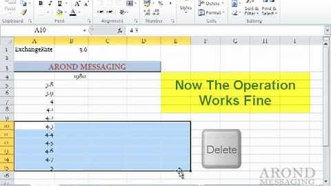 Using Excel 2010 - Create a Data table