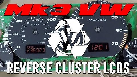 Volkswagen Mk3 Instrument Cluster Reverse LCD Filter Install